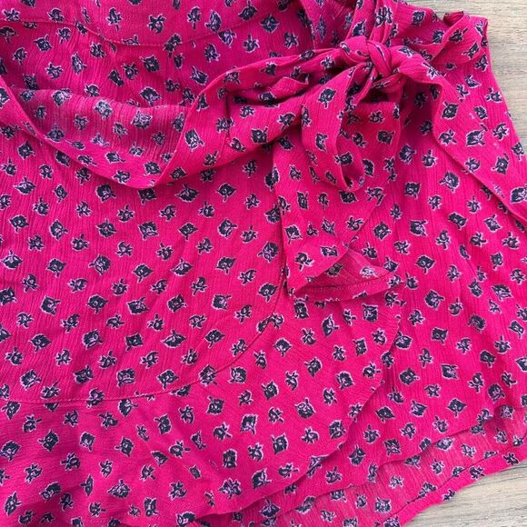 Billabong Pink/Red Floral Wrap Skort | Women’s Size M - Picture 5 of 8